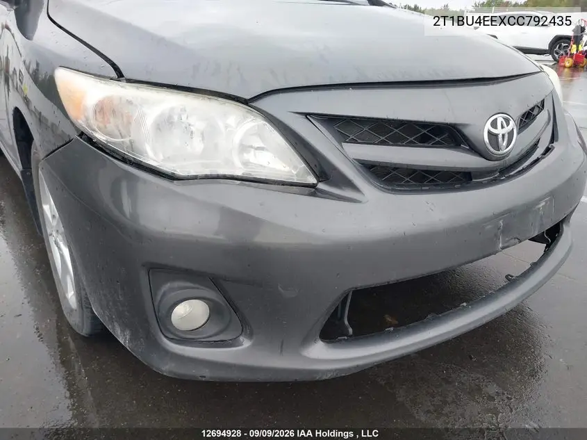 2012 TOYOTA COROLLA VIN 2T1BU4EEXCC792435 — фото 6