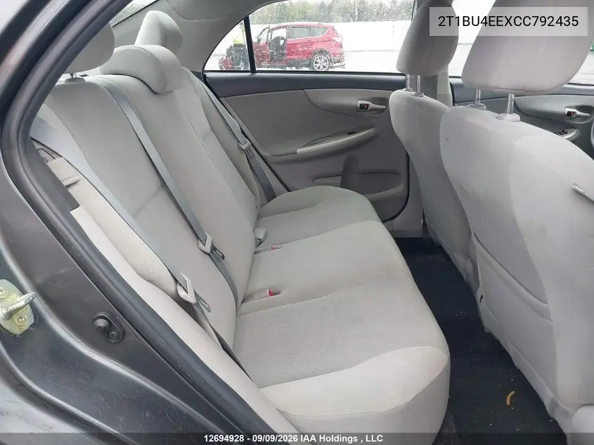 2012 TOYOTA COROLLA VIN 2T1BU4EEXCC792435 — фото 8