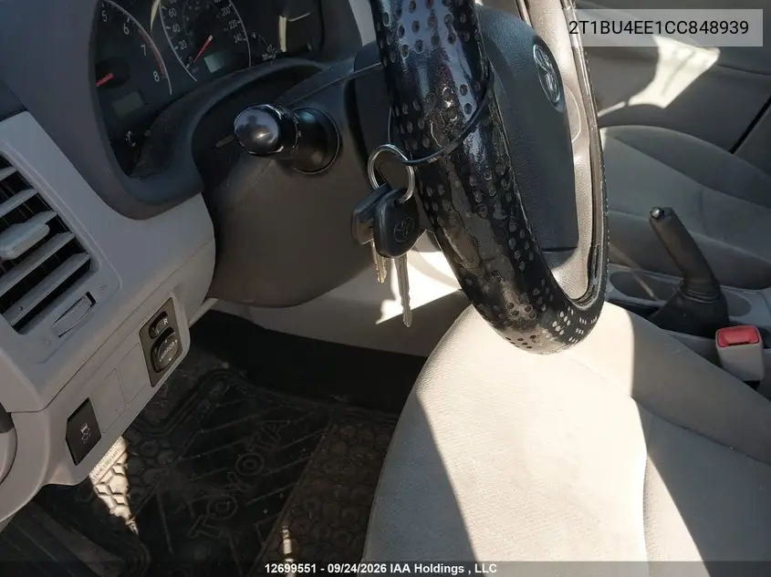 2012 TOYOTA COROLLA VIN 2T1BU4EE1CC848939 — фото 11