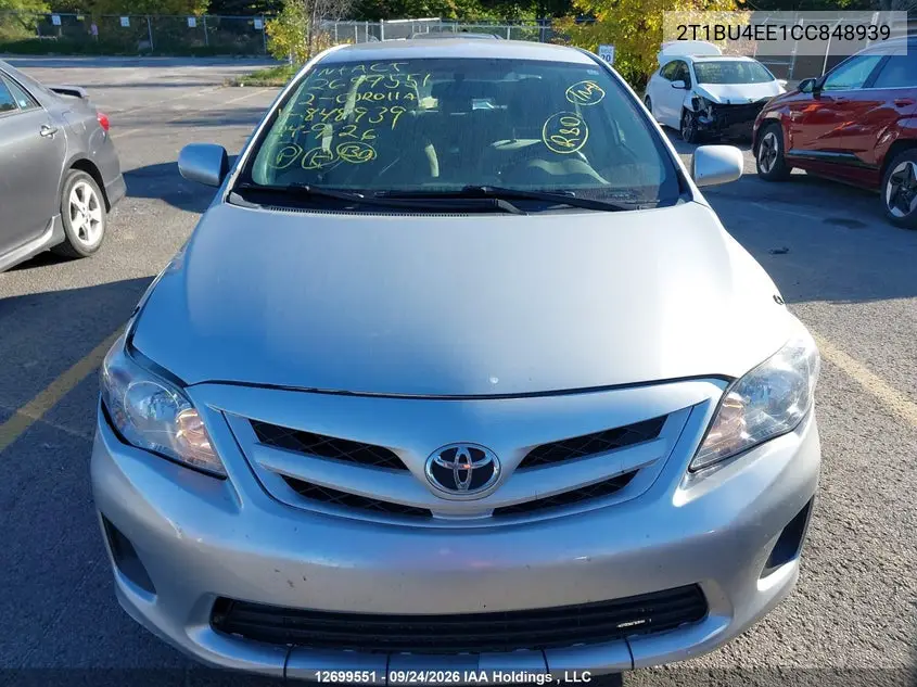 2012 TOYOTA COROLLA VIN 2T1BU4EE1CC848939 — фото 12