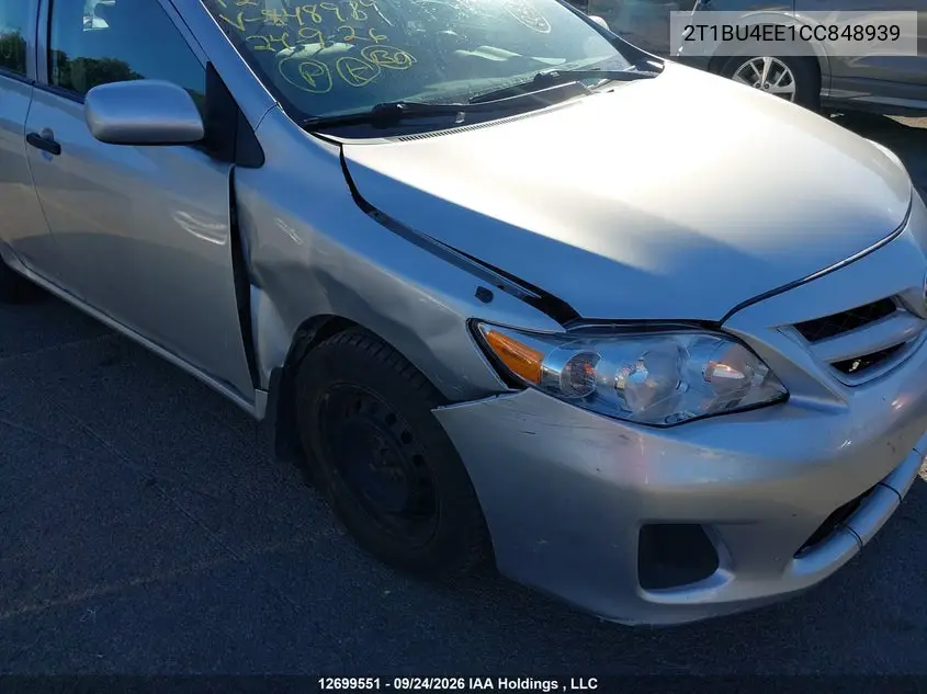 2012 TOYOTA COROLLA VIN 2T1BU4EE1CC848939 — фото 6