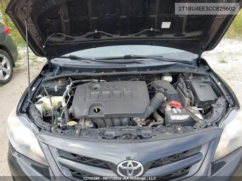 2012 TOYOTA COROLLA VIN 2T1BU4EE3CC829602 — фото 10