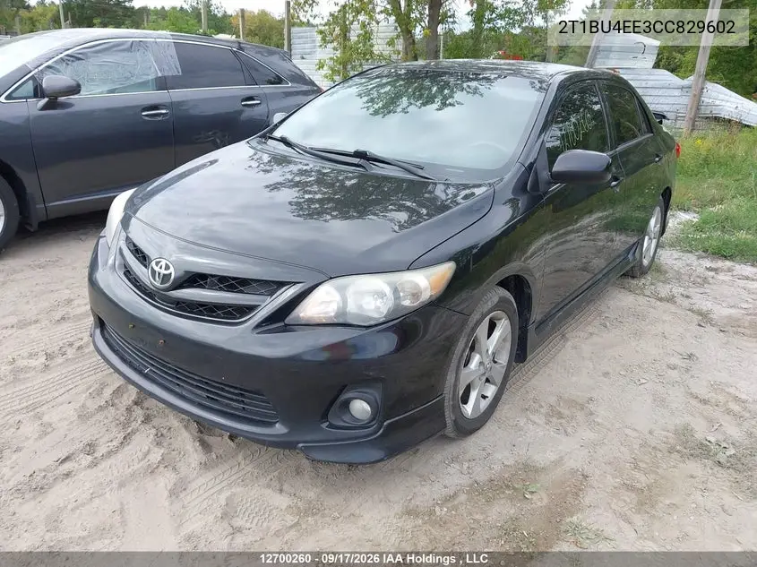 2012 TOYOTA COROLLA VIN 2T1BU4EE3CC829602 — фото 2