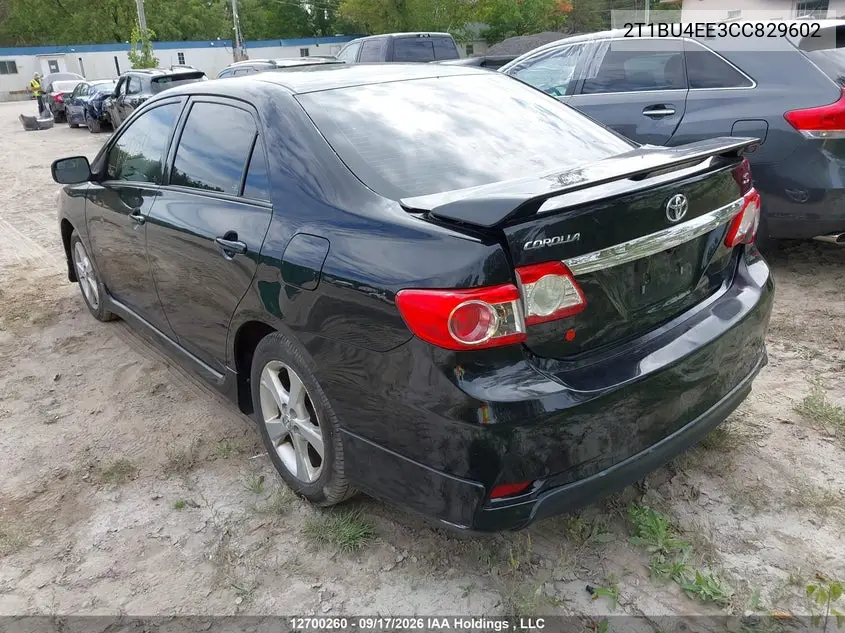2012 TOYOTA COROLLA VIN 2T1BU4EE3CC829602 — фото 3