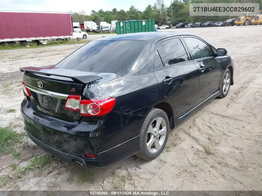 2012 TOYOTA COROLLA VIN 2T1BU4EE3CC829602 — фото 4