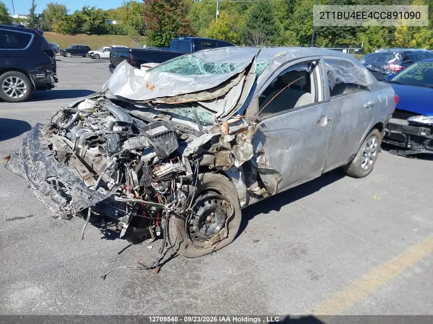 2012 TOYOTA COROLLA VIN 2T1BU4EE4CC891090 — фото 2