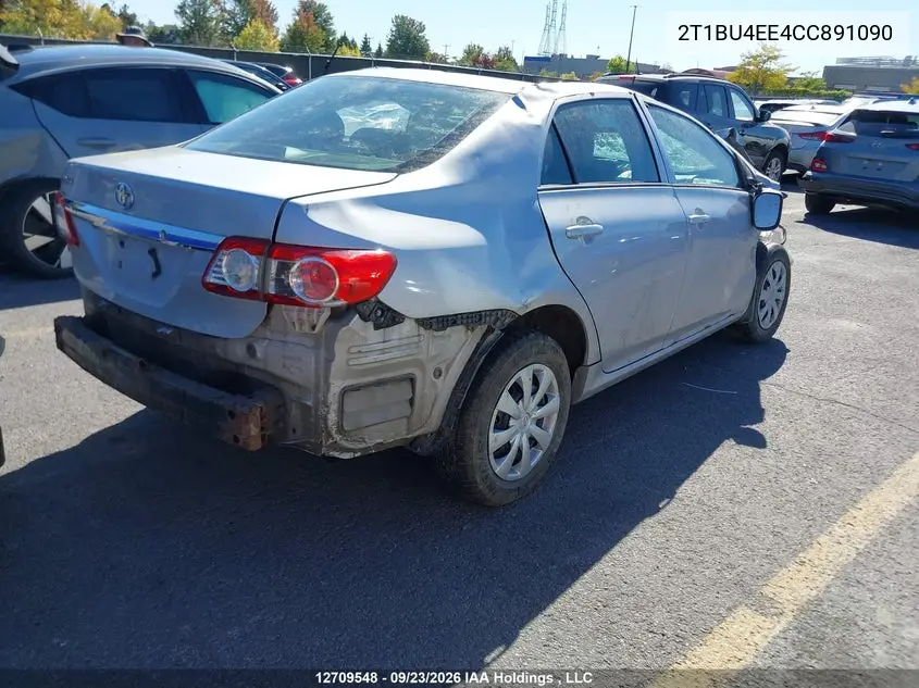 2012 TOYOTA COROLLA VIN 2T1BU4EE4CC891090 — фото 4