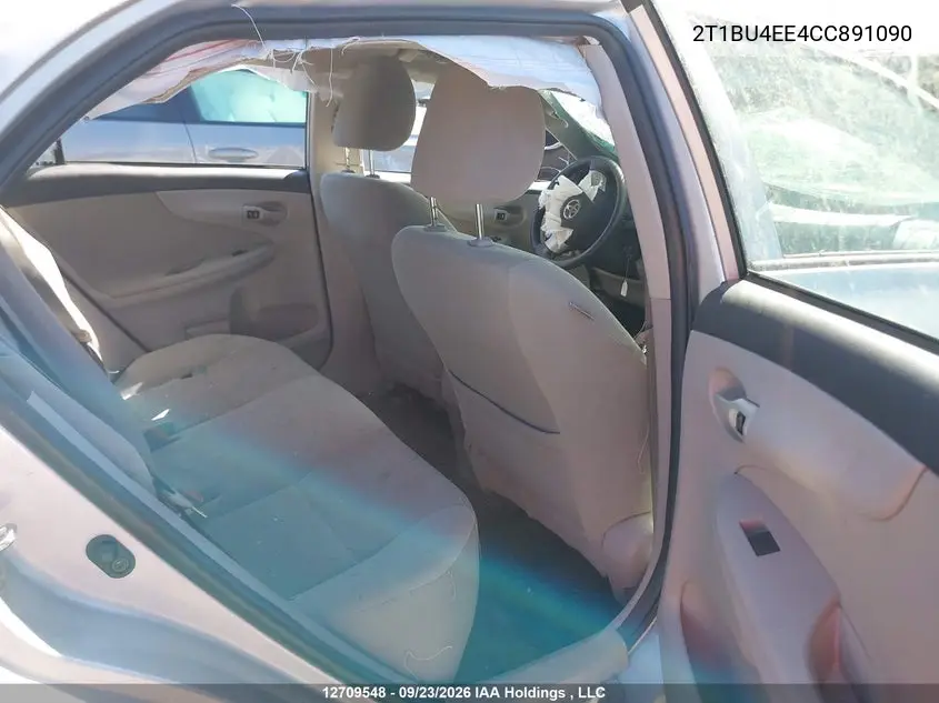 2012 TOYOTA COROLLA VIN 2T1BU4EE4CC891090 — фото 8