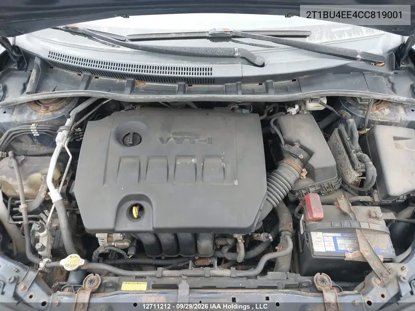 2012 TOYOTA COROLLA VIN 2T1BU4EE4CC819001 — фото 10
