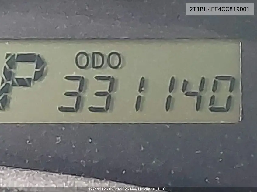 2012 TOYOTA COROLLA VIN 2T1BU4EE4CC819001 — фото 15
