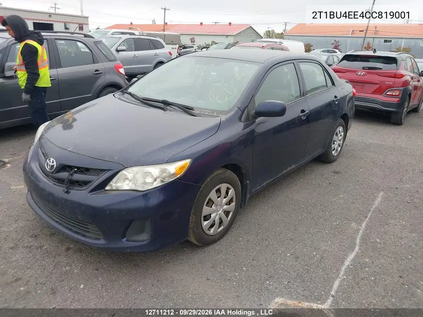 2012 TOYOTA COROLLA VIN 2T1BU4EE4CC819001 — фото 2