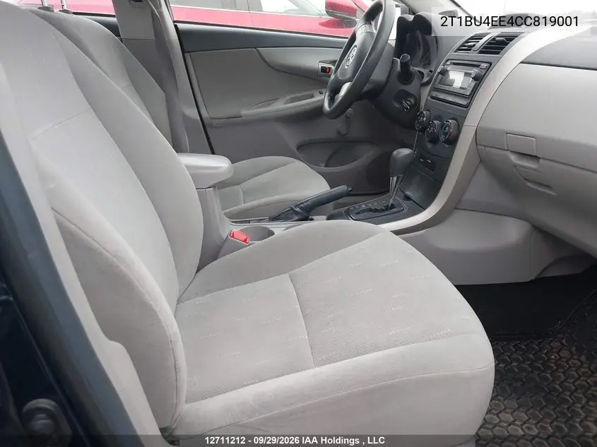 2012 TOYOTA COROLLA VIN 2T1BU4EE4CC819001 — фото 5