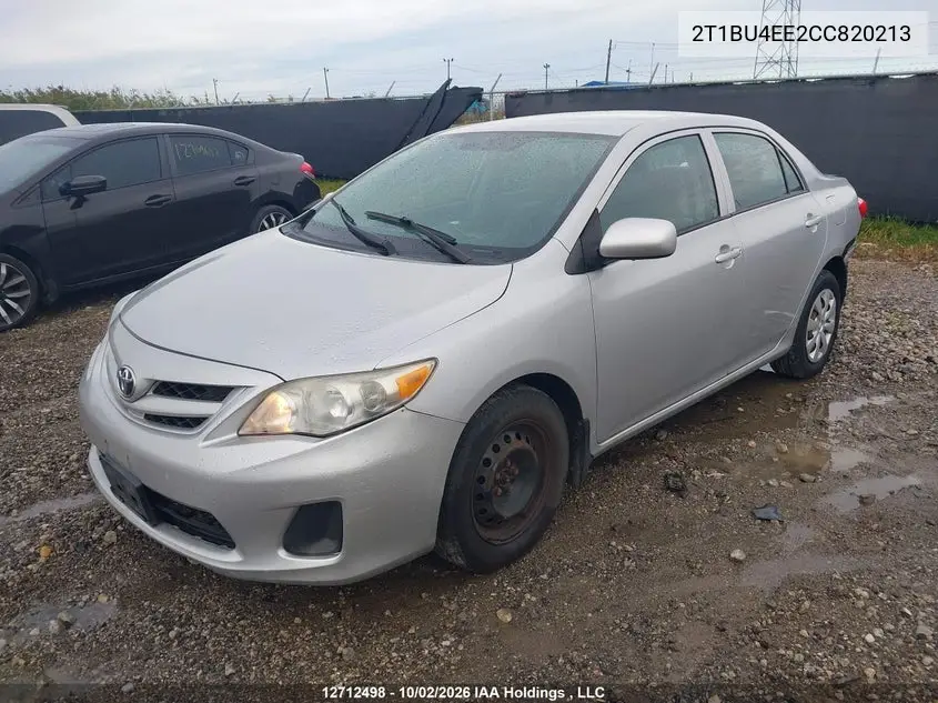 2012 TOYOTA COROLLA VIN 2T1BU4EE2CC820213 — фото 2