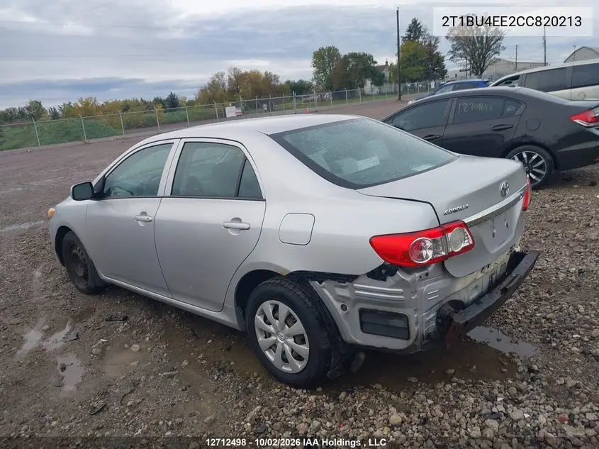 2012 TOYOTA COROLLA VIN 2T1BU4EE2CC820213 — фото 3