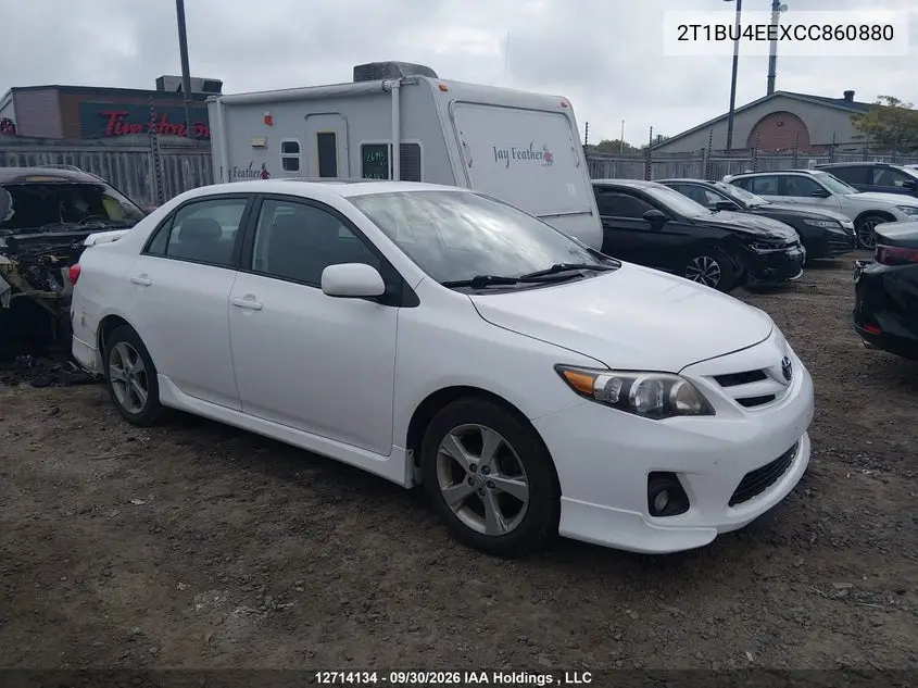 TOYOTA COROLLA 2012, VIN 2T1BU4EEXCC860880