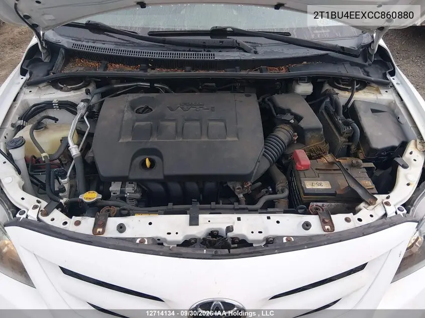 2012 TOYOTA COROLLA VIN 2T1BU4EEXCC860880 — фото 10
