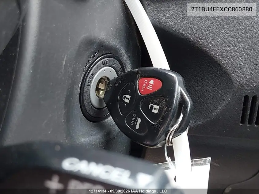 2012 TOYOTA COROLLA VIN 2T1BU4EEXCC860880 — фото 11