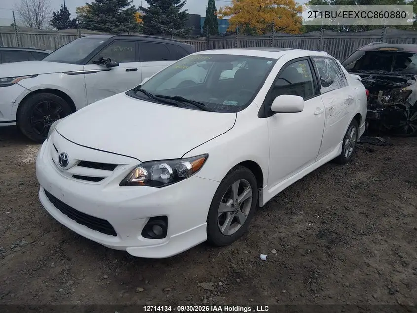 2012 TOYOTA COROLLA VIN 2T1BU4EEXCC860880 — фото 2
