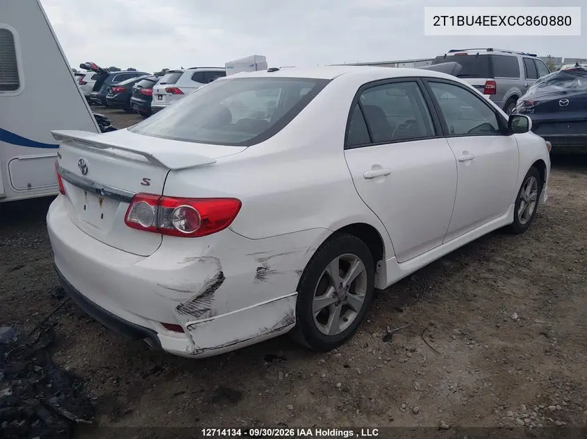 2012 TOYOTA COROLLA VIN 2T1BU4EEXCC860880 — фото 4
