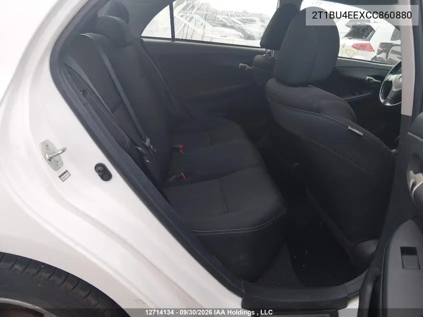 2012 TOYOTA COROLLA VIN 2T1BU4EEXCC860880 — фото 8