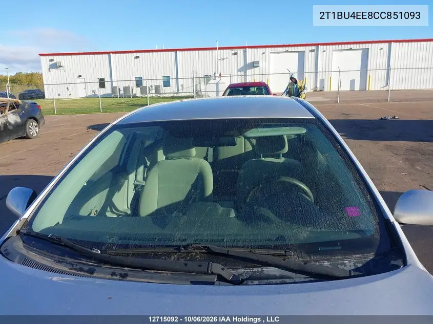 2012 TOYOTA COROLLA VIN 2T1BU4EE8CC851093 — фото 16