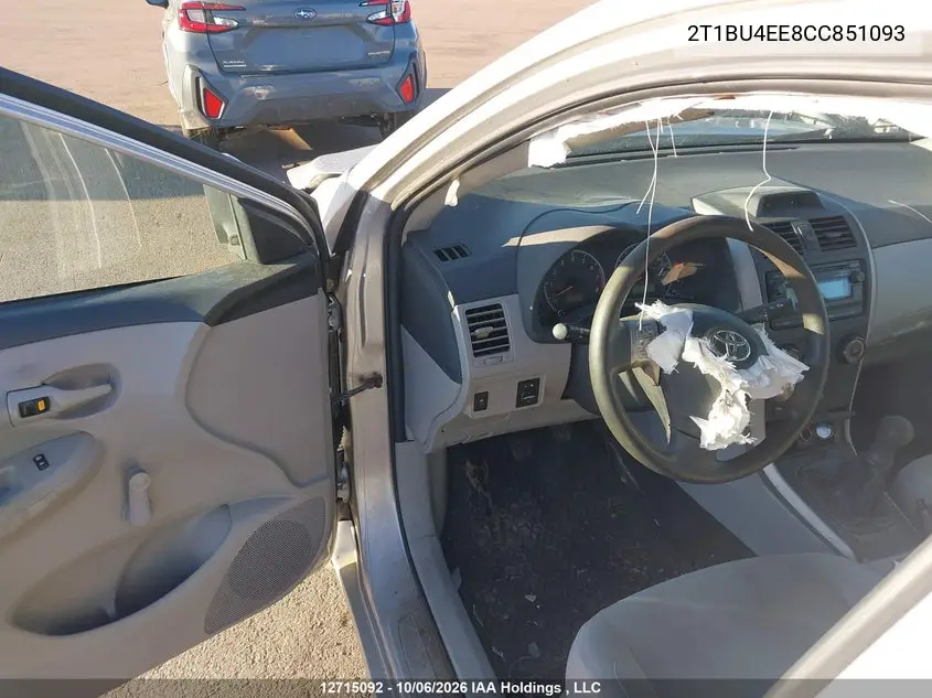 2012 TOYOTA COROLLA VIN 2T1BU4EE8CC851093 — фото 18