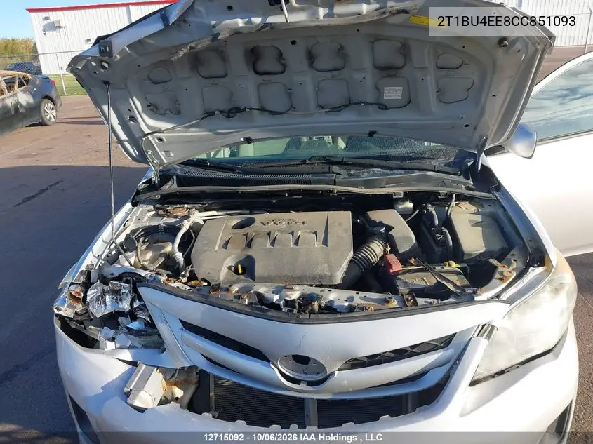 2012 TOYOTA COROLLA VIN 2T1BU4EE8CC851093 — фото 9