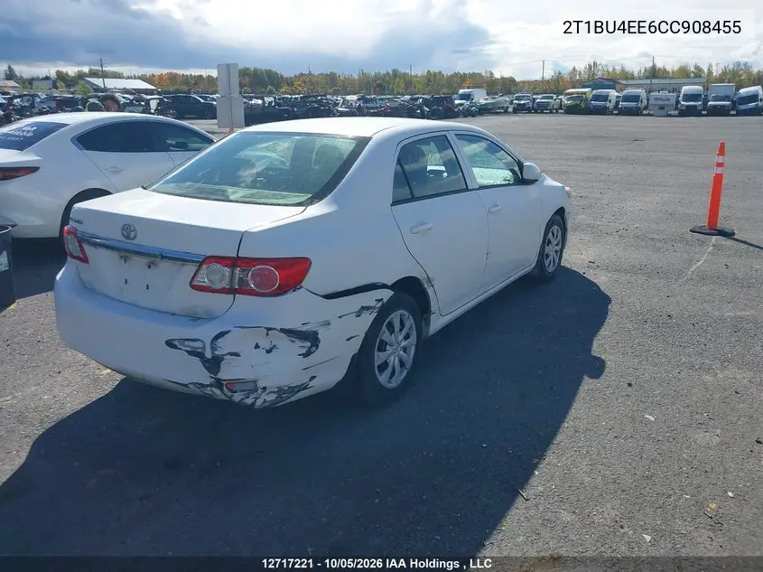 2012 TOYOTA COROLLA VIN 2T1BU4EE6CC908455 — фото 4