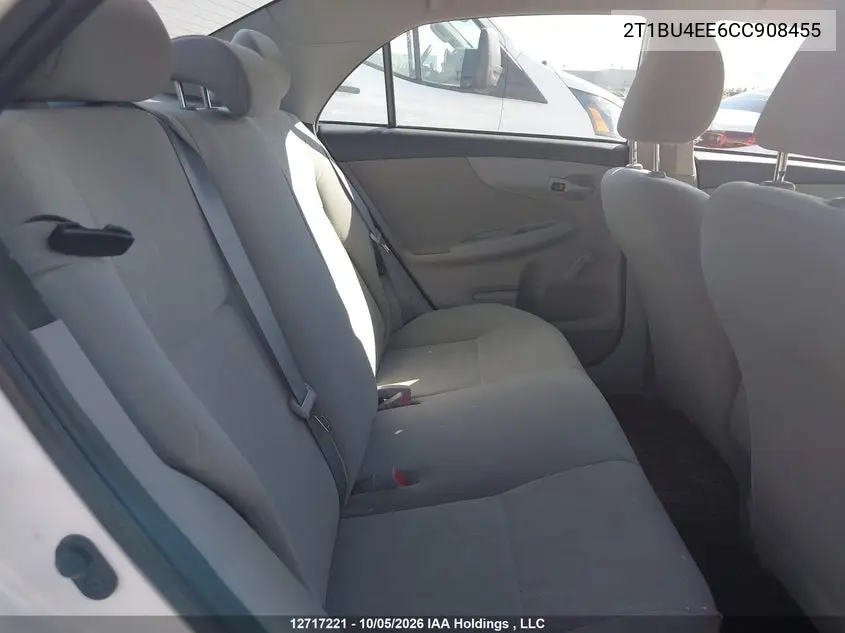 2012 TOYOTA COROLLA VIN 2T1BU4EE6CC908455 — фото 8