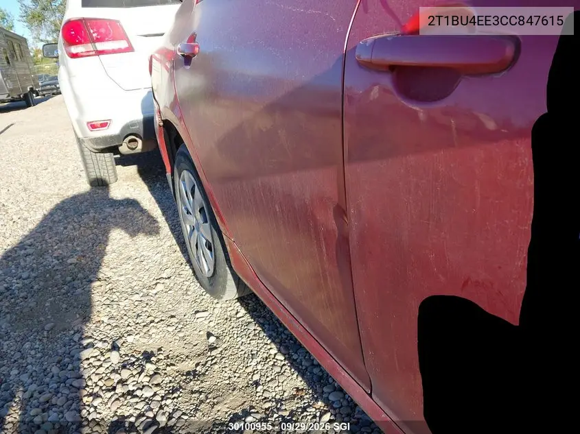 2012 TOYOTA COROLLA VIN 2T1BU4EE3CC847615 — фото 6