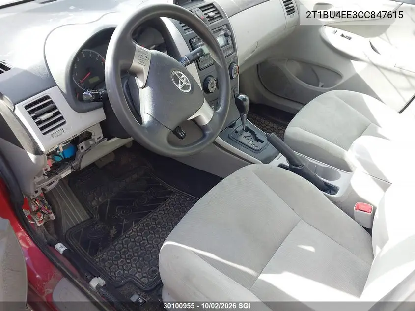 2012 TOYOTA COROLLA VIN 2T1BU4EE3CC847615 — фото 7