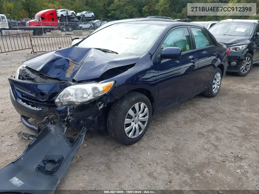 2012 TOYOTA COROLLA VIN 2T1BU4EE7CC912398 — фото 2