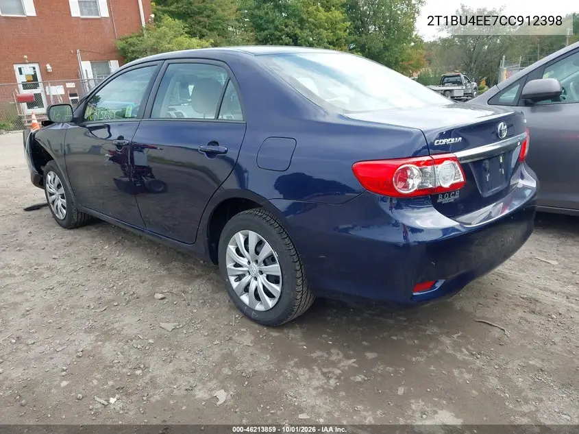 2012 TOYOTA COROLLA VIN 2T1BU4EE7CC912398 — фото 3