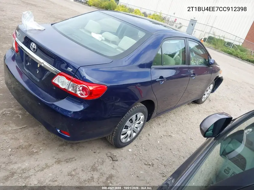 2012 TOYOTA COROLLA VIN 2T1BU4EE7CC912398 — фото 4