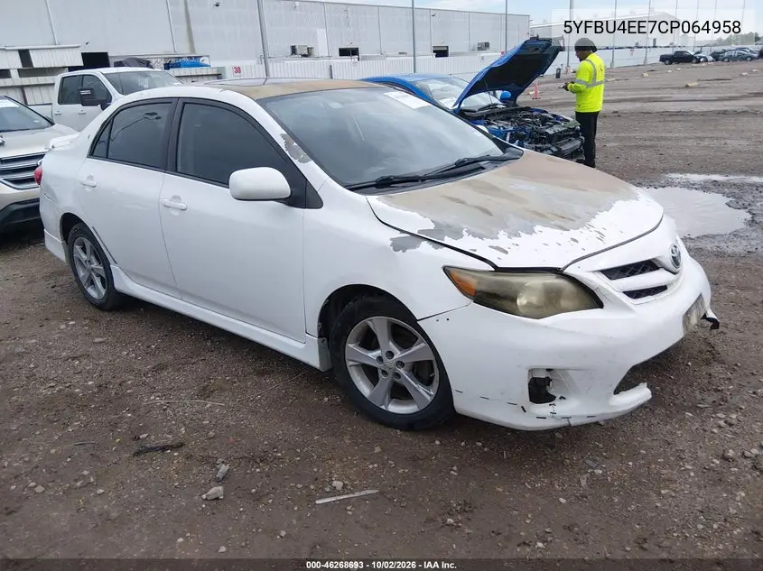 TOYOTA COROLLA 2012, VIN 5YFBU4EE7CP064958