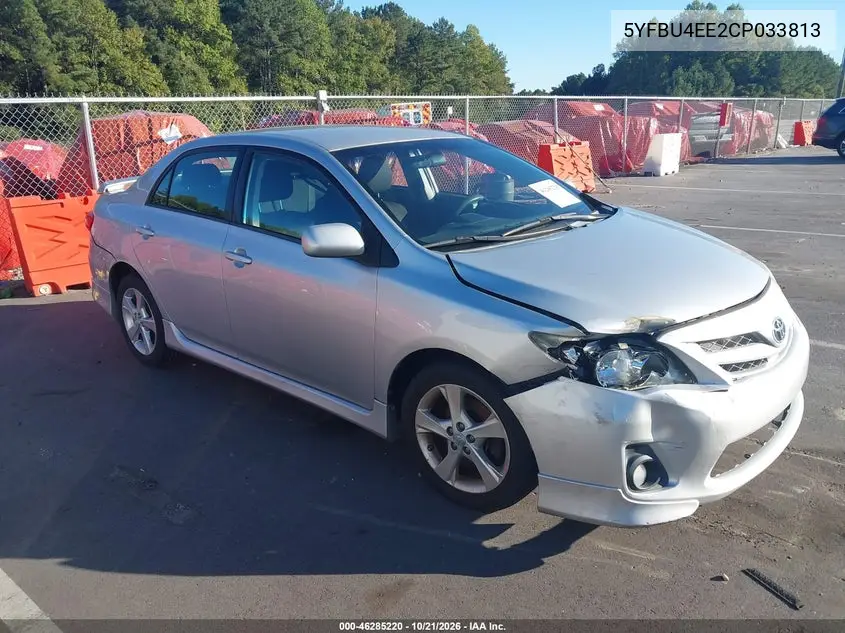 TOYOTA COROLLA 2012, VIN 5YFBU4EE2CP033813