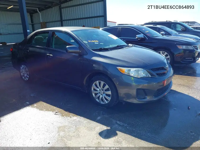 TOYOTA COROLLA 2012, VIN 2T1BU4EE6CC864893