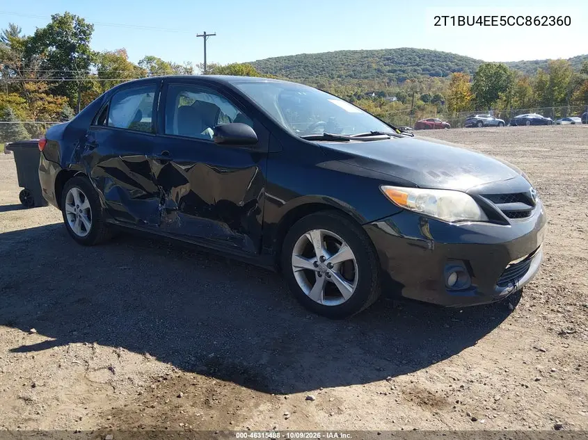 TOYOTA COROLLA 2012, VIN 2T1BU4EE5CC862360