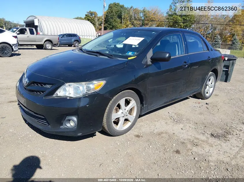 2012 TOYOTA COROLLA VIN 2T1BU4EE5CC862360 — фото 2