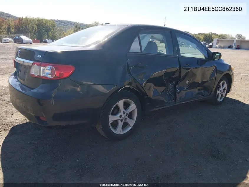 2012 TOYOTA COROLLA VIN 2T1BU4EE5CC862360 — фото 4