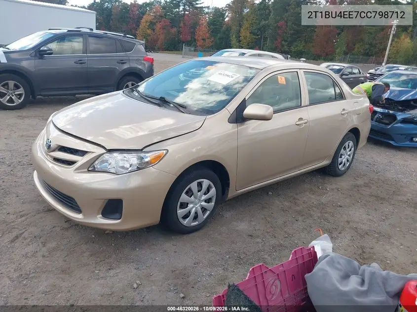 2012 TOYOTA COROLLA VIN 2T1BU4EE7CC798712 — фото 2