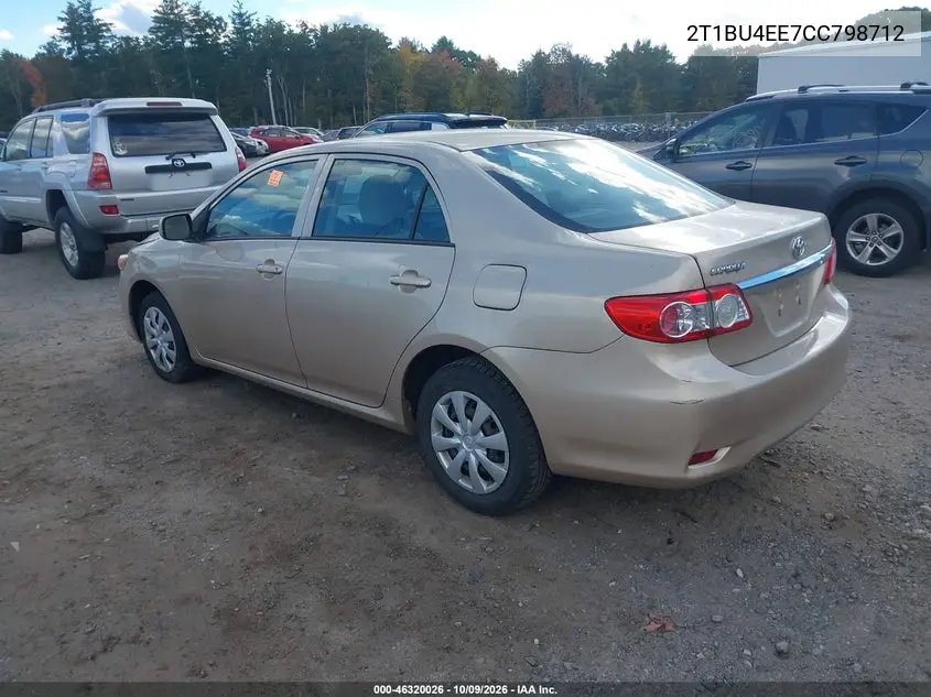 2012 TOYOTA COROLLA VIN 2T1BU4EE7CC798712 — фото 3