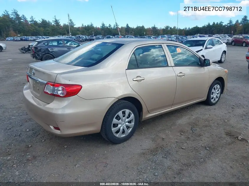 2012 TOYOTA COROLLA VIN 2T1BU4EE7CC798712 — фото 4