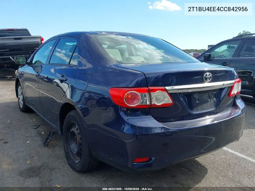 2012 TOYOTA COROLLA VIN 2T1BU4EE4CC842956 — фото 3