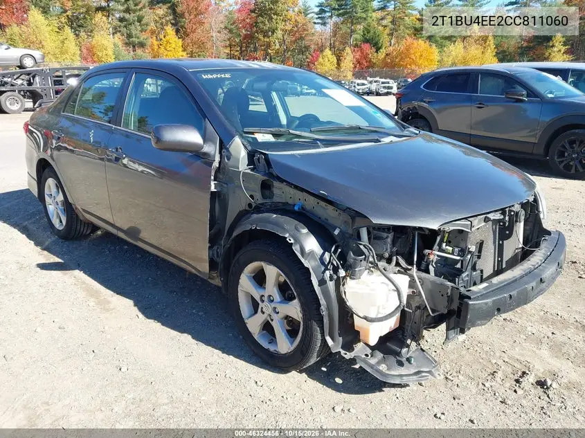 TOYOTA COROLLA 2012, VIN 2T1BU4EE2CC811060