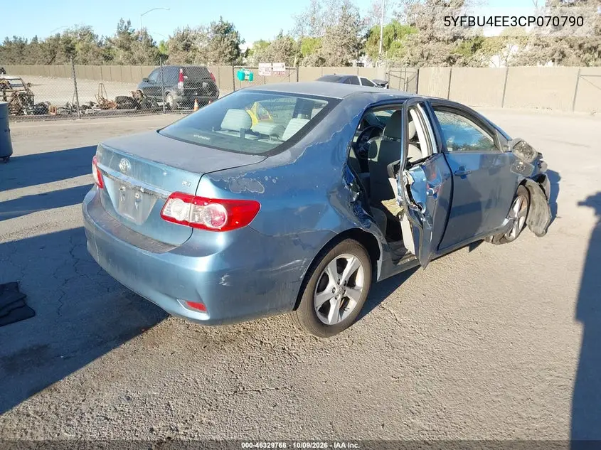 2012 TOYOTA COROLLA VIN 5YFBU4EE3CP070790 — фото 4