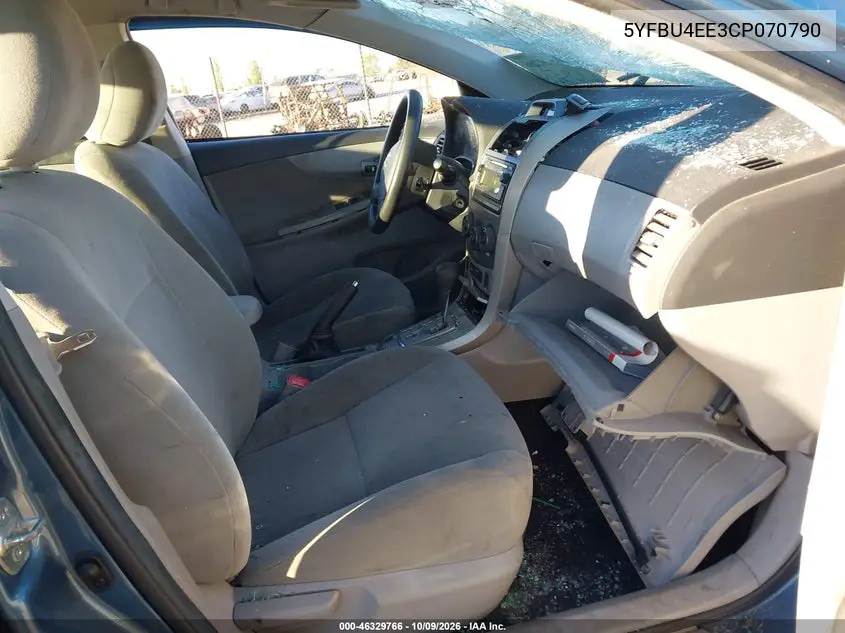 2012 TOYOTA COROLLA VIN 5YFBU4EE3CP070790 — фото 5