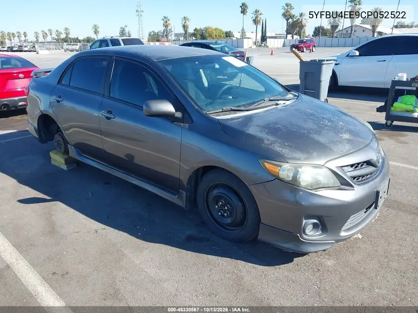 TOYOTA COROLLA 2012, VIN 5YFBU4EE9CP052522