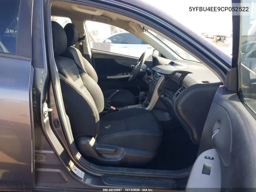 2012 TOYOTA COROLLA VIN 5YFBU4EE9CP052522 — фото 5