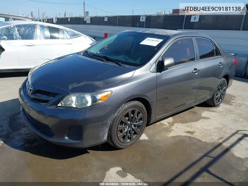 2012 TOYOTA COROLLA VIN JTDBU4EE9C9181138 — фото 2